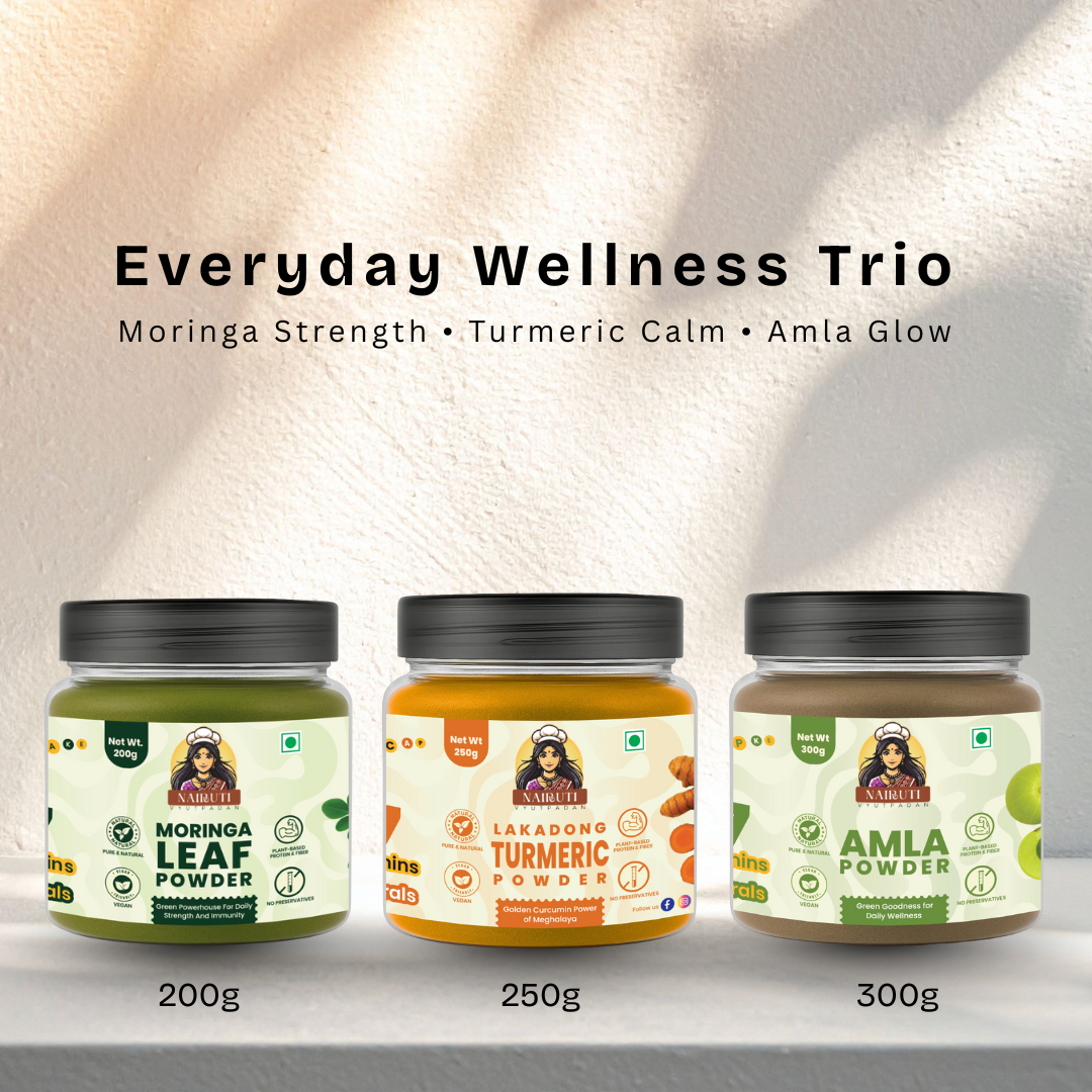 Everyday Wellness Trio | Moringa, Lakadong Turmeric & Amla