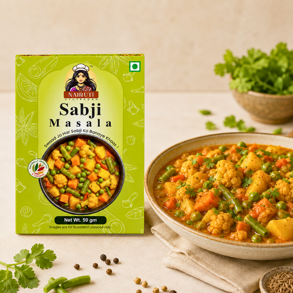 Aloo Bhindi with Sabji Masala by Nairuti Vyutpadan