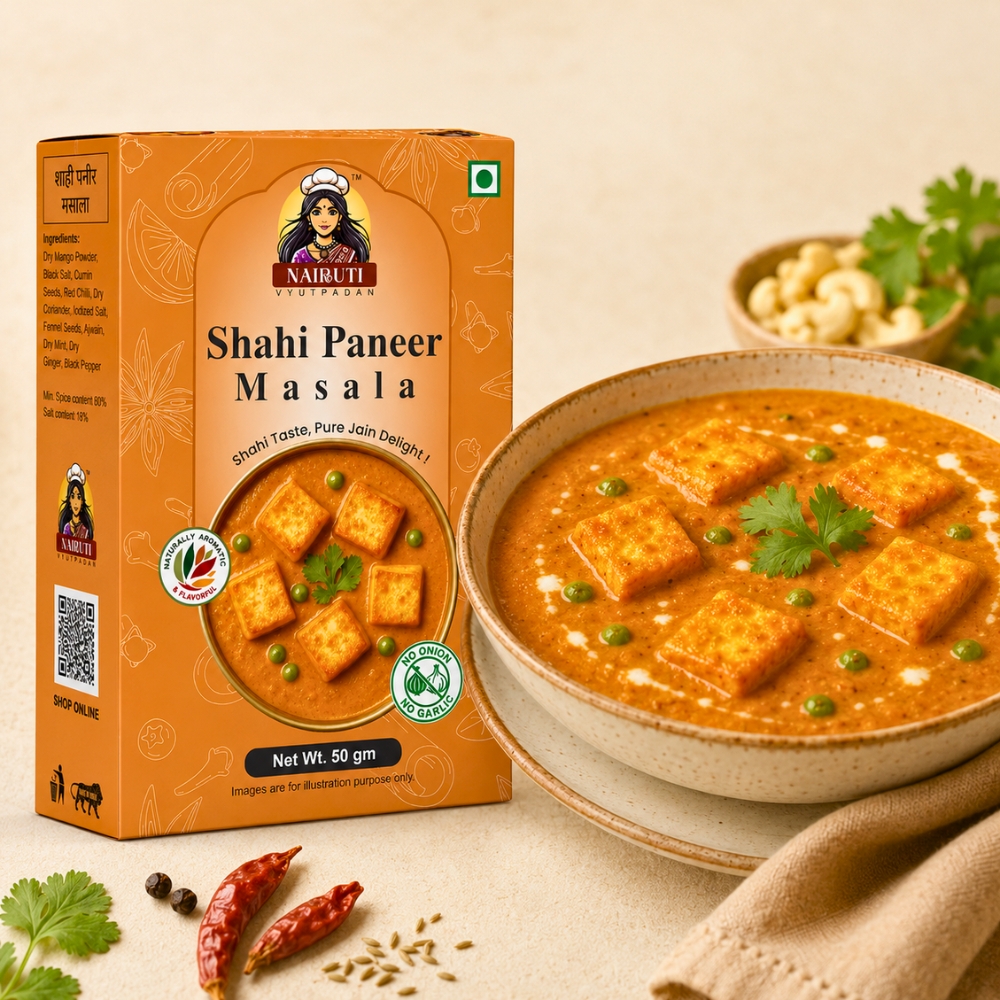Jain Shahi Paneer Masala recipe by Nairuti Vyutpadan