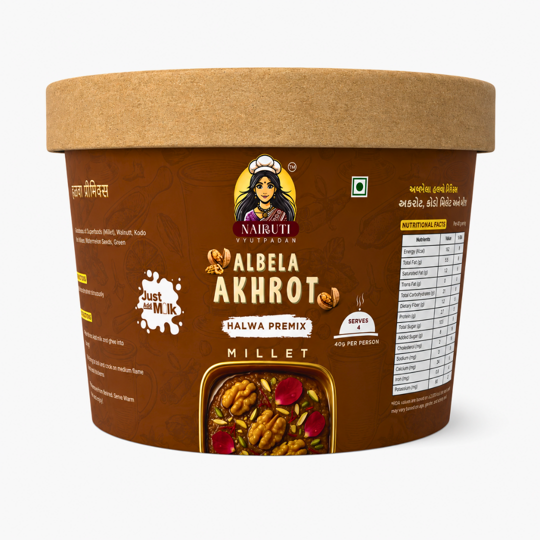 Akhrot Millet Halwa Premix | Instant Walnut Dessert Mix | Serves 8