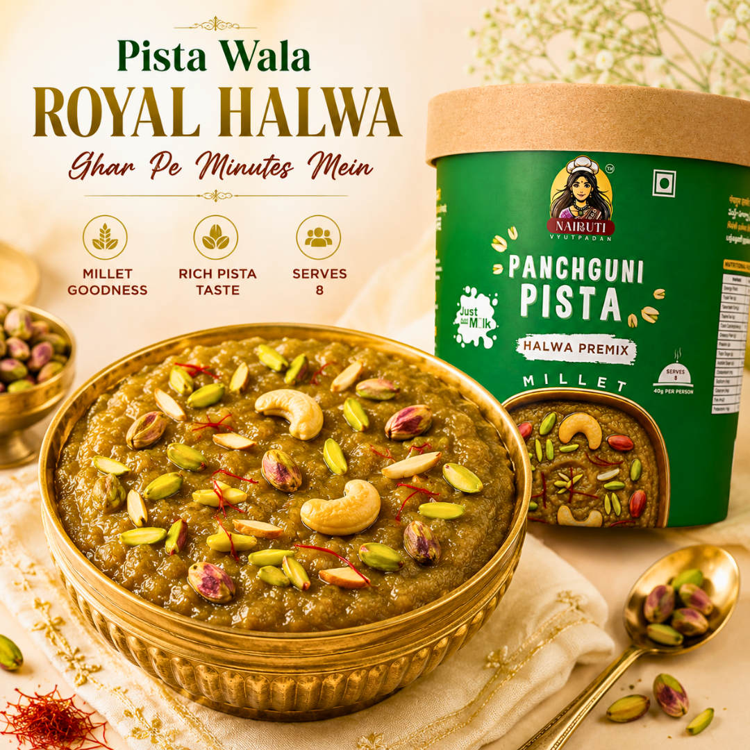 Pista Millet Halwa Premix | Instant Pistachio Dessert Mix | Serves 8
