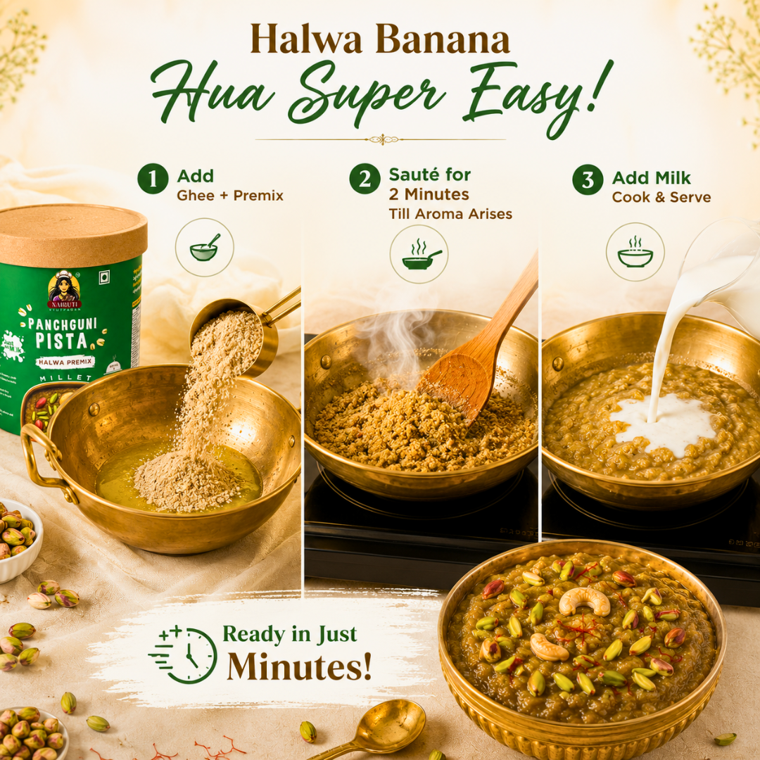 Pista Millet Halwa Premix | Instant Pistachio Dessert Mix | Serves 8