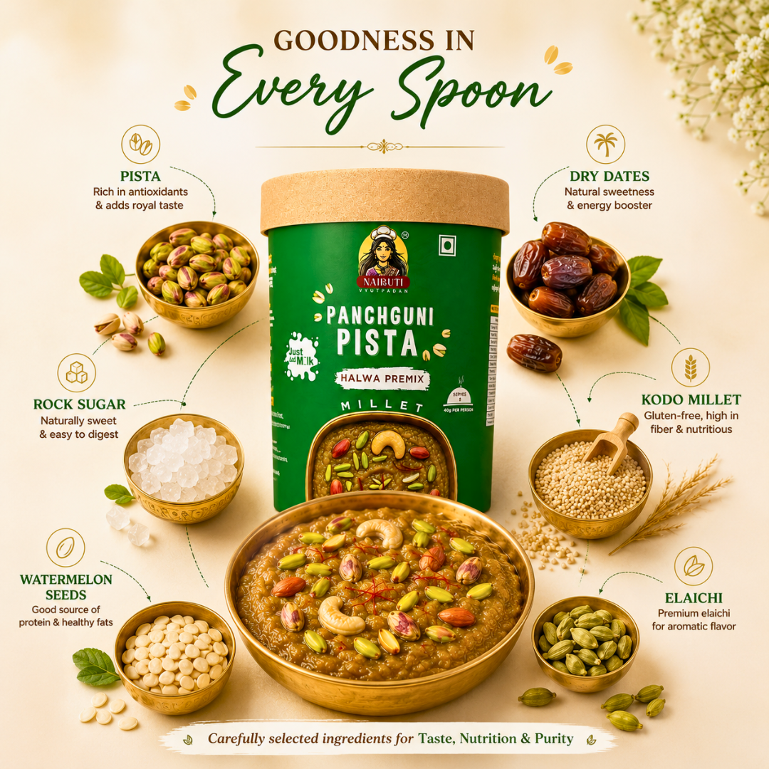 Pista Millet Halwa Premix | Instant Pistachio Dessert Mix | Serves 8