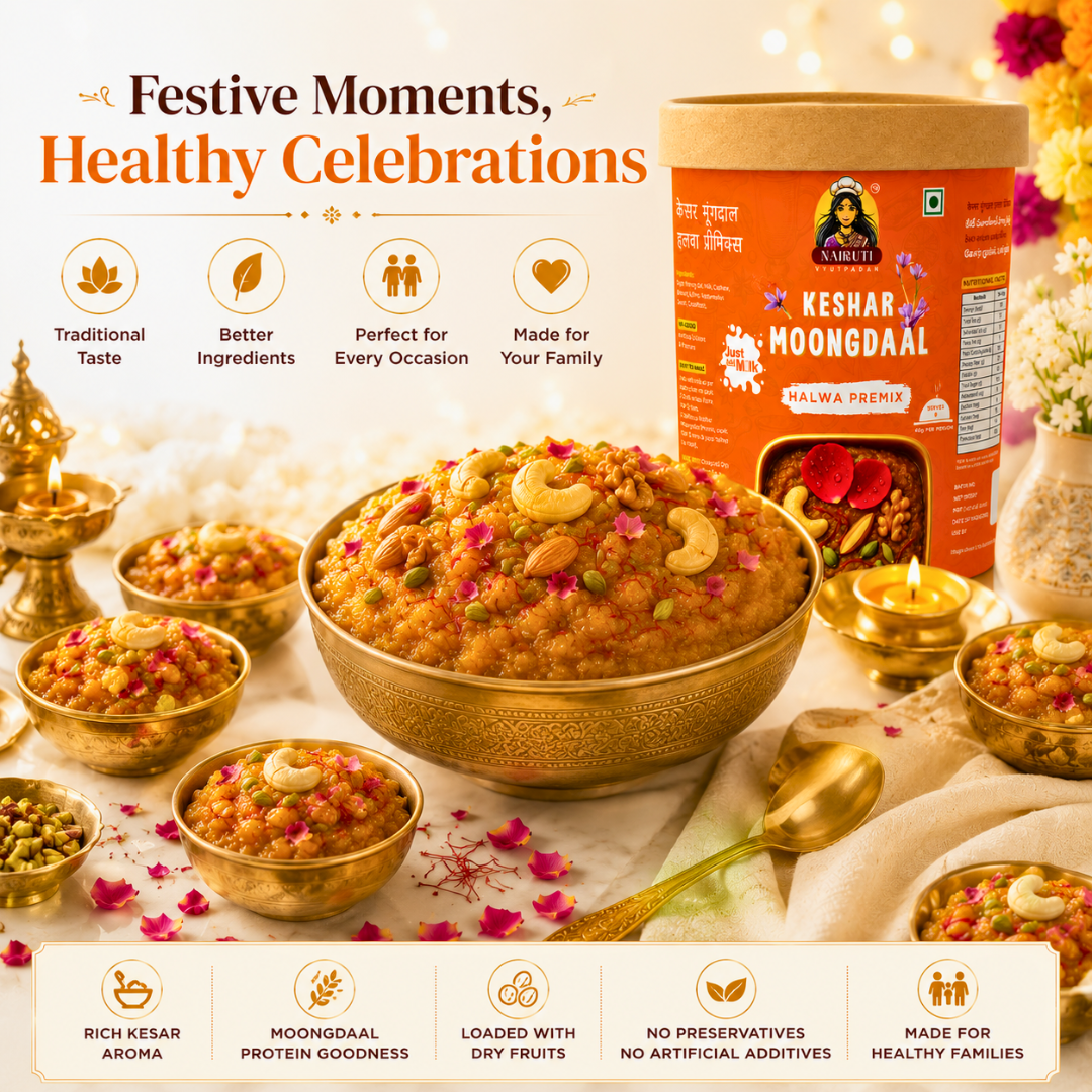 Kesar Moong Dal Halwa Premix | Instant Moong Dal Dessert Mix | Serves 8