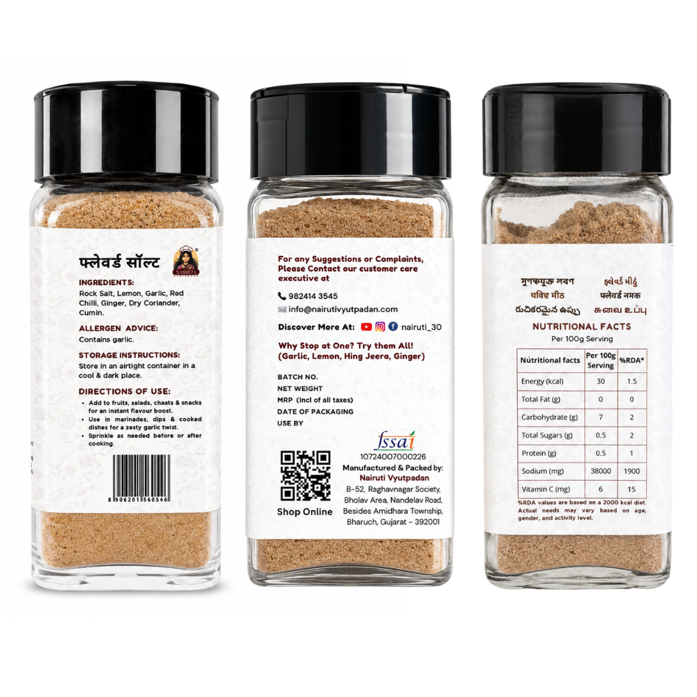 Everyday Taste Booster Combo | Hing 80g, Red Chilli Flakes 30g & Garlic Salt 80g