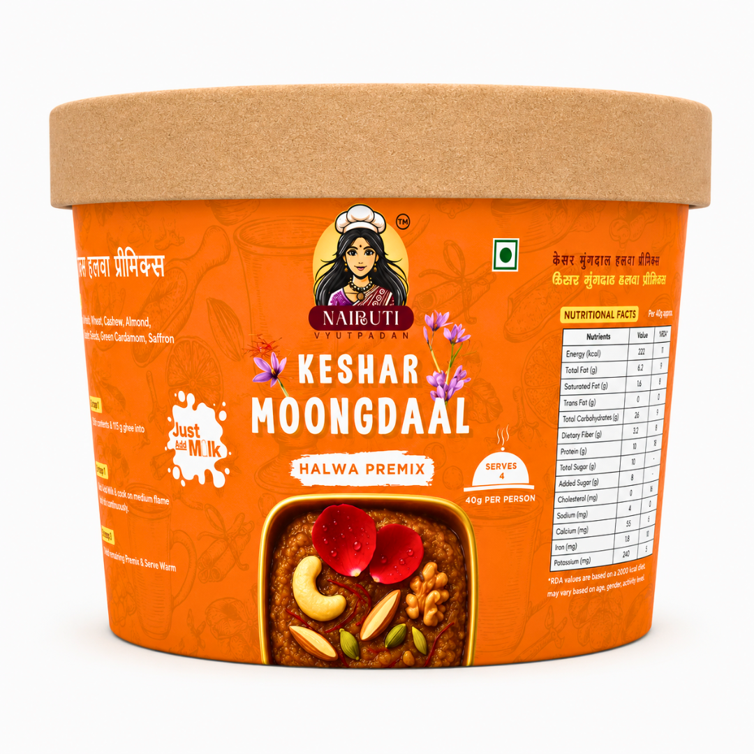 Kesar Moong Dal Halwa Premix | Instant Moong Dal Dessert Mix | Serves 8