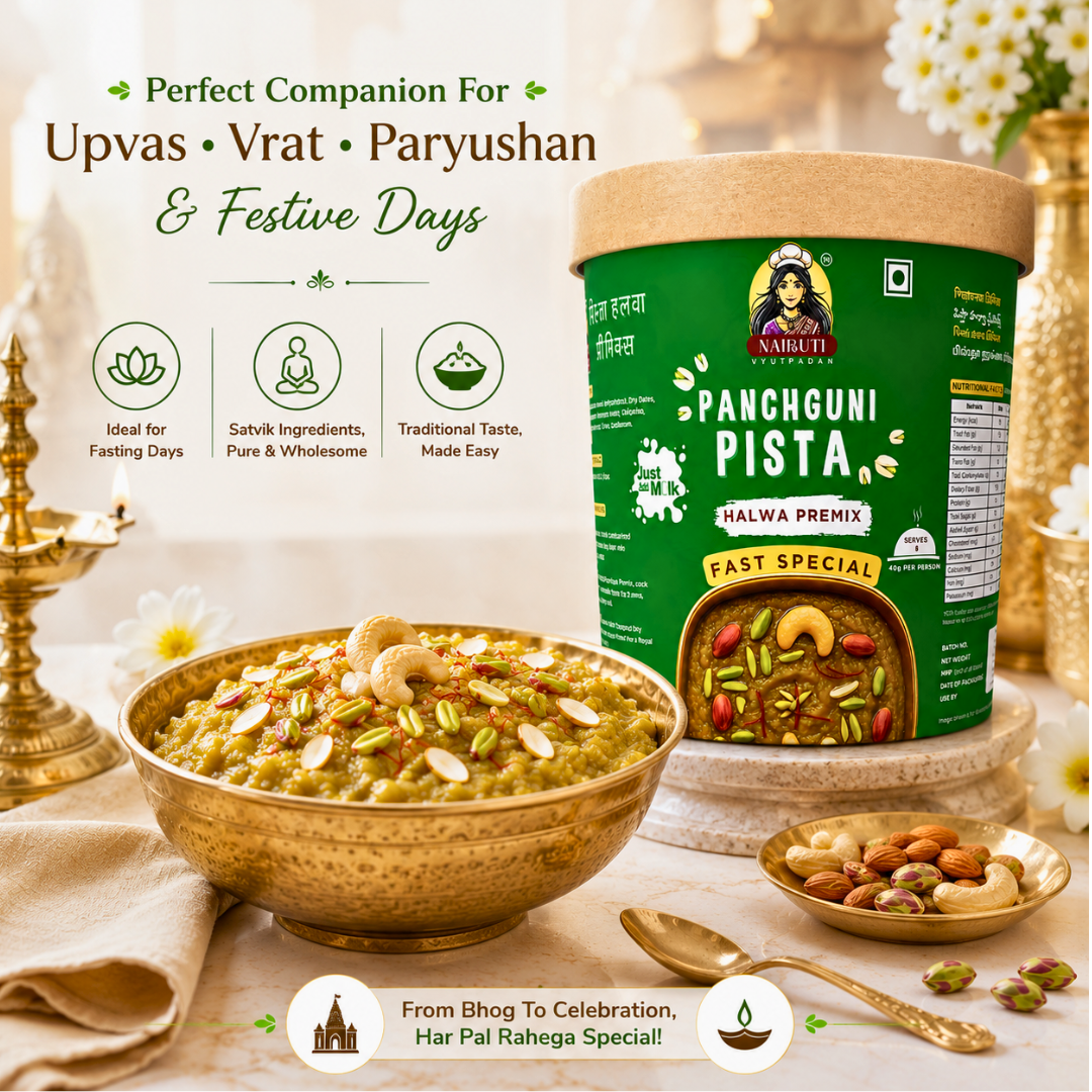 Farali Pista Millet Halwa Premix | Instant Fast Special Pistachio Dessert Mix | Serves 8