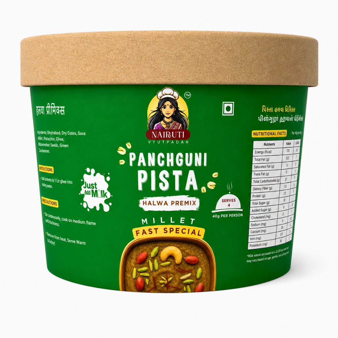 Farali Pista Millet Halwa Premix | Instant Fast Special Pistachio Dessert Mix | Serves 8