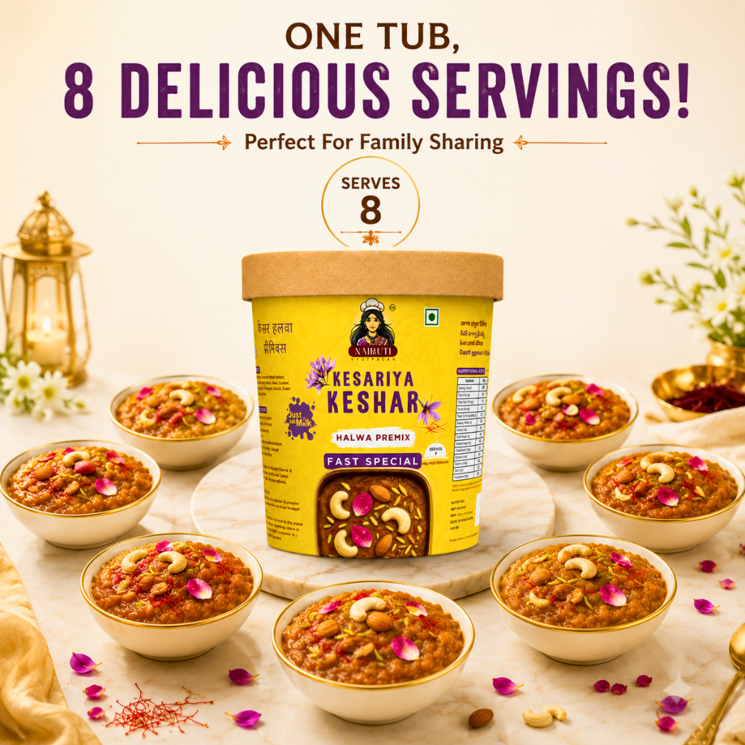Farali Keshar Millet Halwa Premix | Instant Fast Special Saffron Dessert Mix | Serves 8