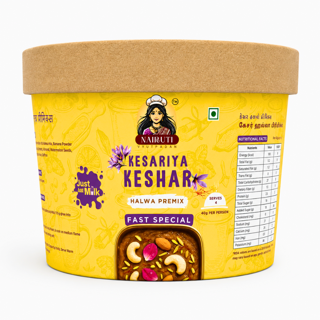 Farali Keshar Millet Halwa Premix | Instant Fast Special Saffron Dessert Mix | Serves 8