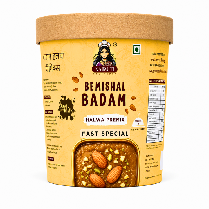 Farali Badam Millet Halwa Premix | Instant Fast Special Almond Dessert Mix | Serves 8