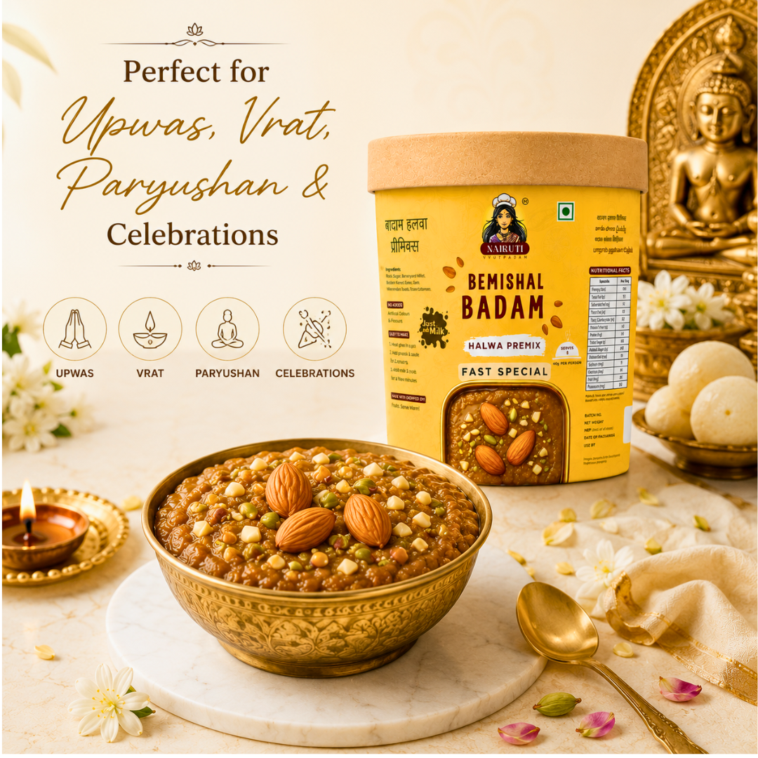Farali Badam Millet Halwa Premix | Instant Fast Special Almond Dessert Mix | Serves 8