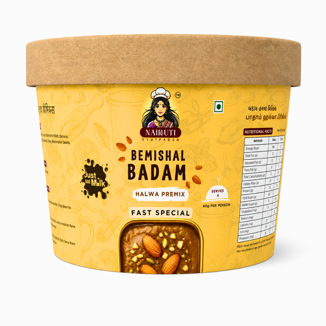 Farali Badam Millet Halwa Premix | Instant Fast Special Almond Dessert Mix | Serves 8