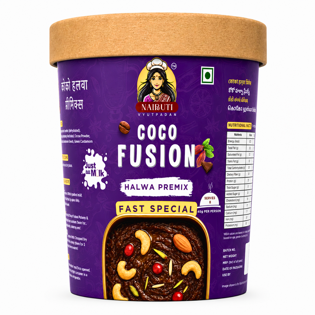 Farali Coco Millet Halwa Premix | Instant Fast Special Coco Dessert Mix | Serves 8