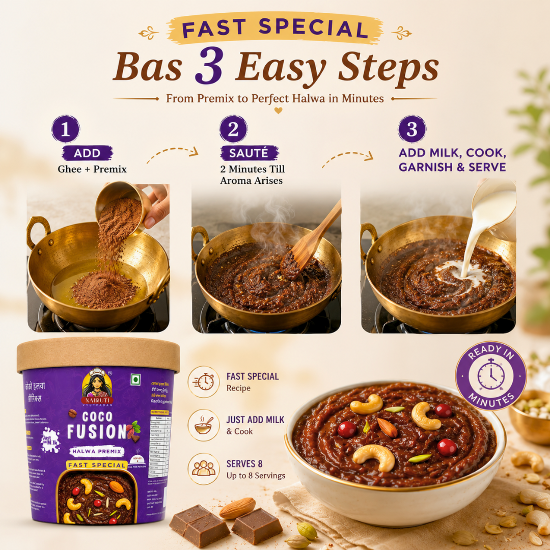 Farali Coco Millet Halwa Premix | Instant Fast Special Coco Dessert Mix | Serves 8