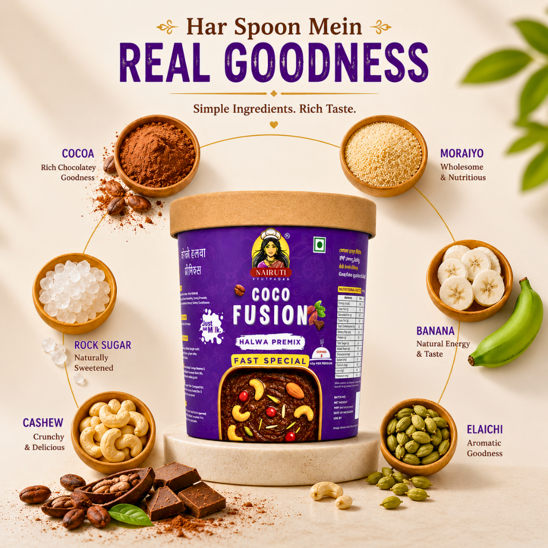 Farali Coco Millet Halwa Premix | Instant Fast Special Coco Dessert Mix | Serves 8