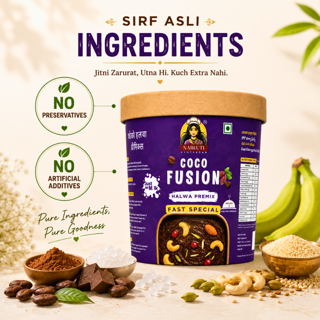 Farali Coco Millet Halwa Premix | Instant Fast Special Coco Dessert Mix | Serves 8