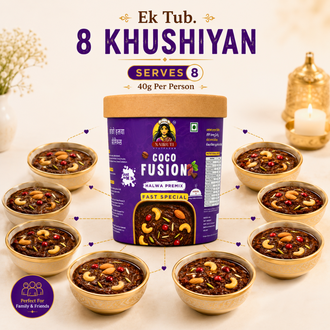 Farali Coco Millet Halwa Premix | Instant Fast Special Coco Dessert Mix | Serves 8