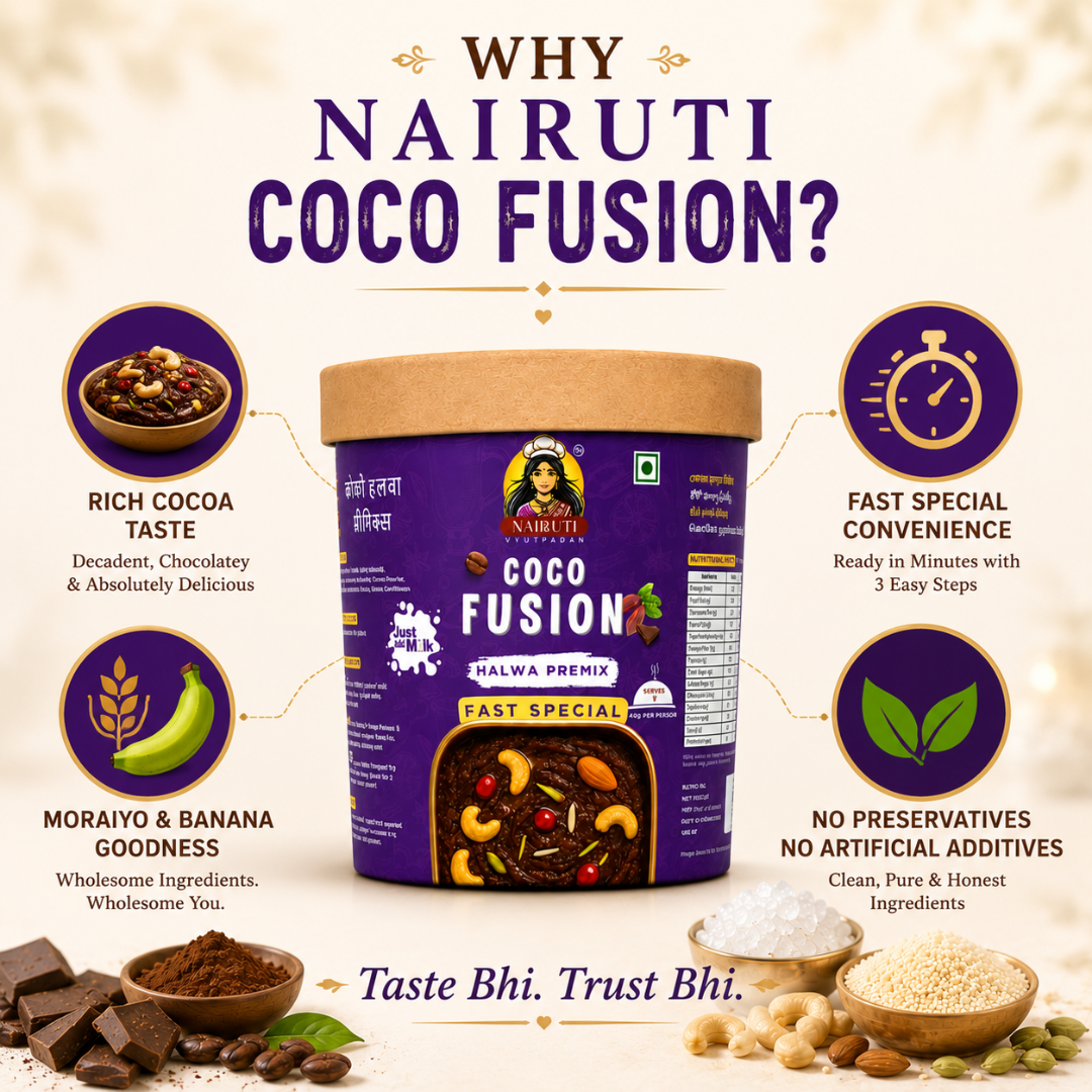 Farali Coco Millet Halwa Premix | Instant Fast Special Coco Dessert Mix | Serves 8