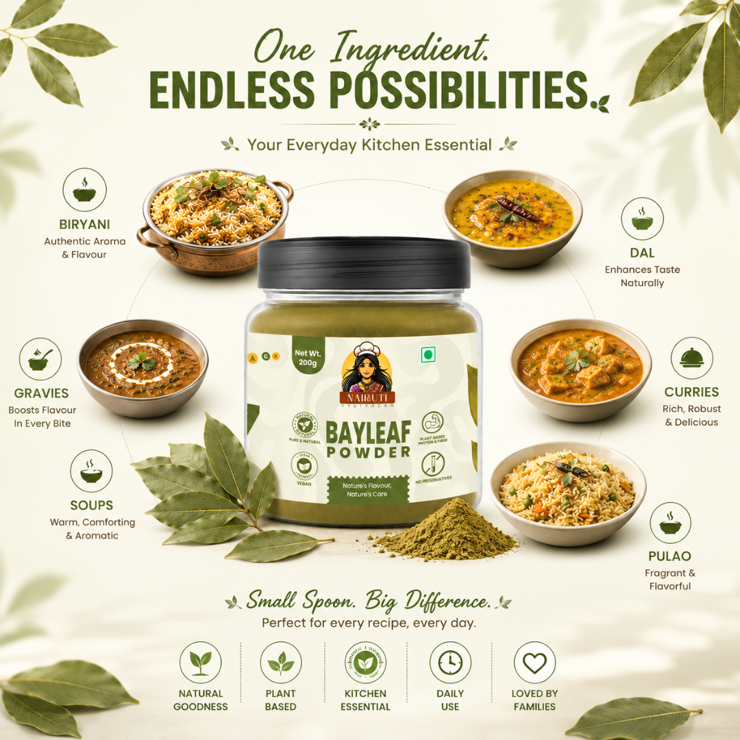 Bay Leaf Powder (Tej Patta) | Pure Aromatic Spice for Cooking