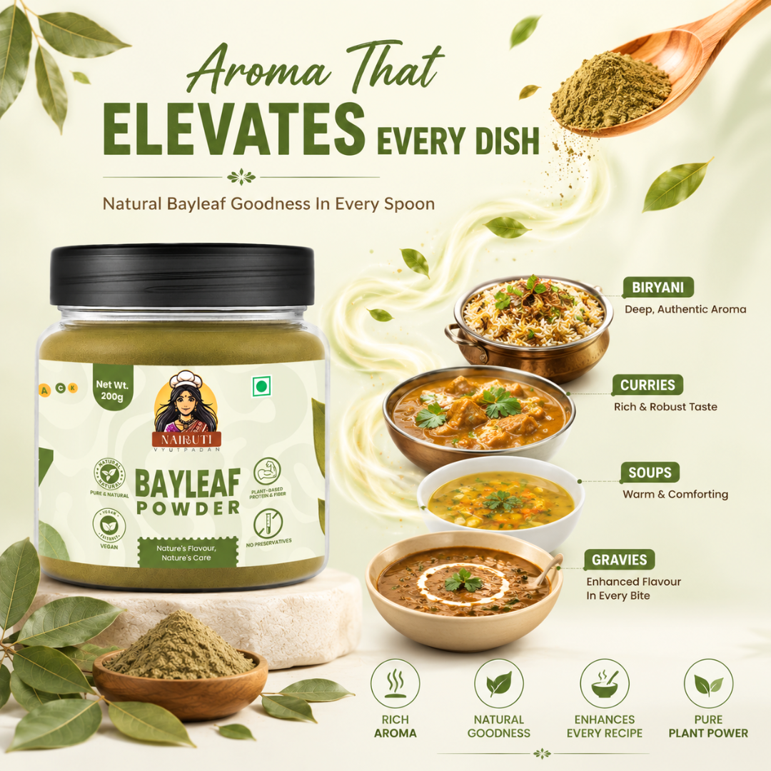 Bay Leaf Powder (Tej Patta) | Pure Aromatic Spice for Cooking