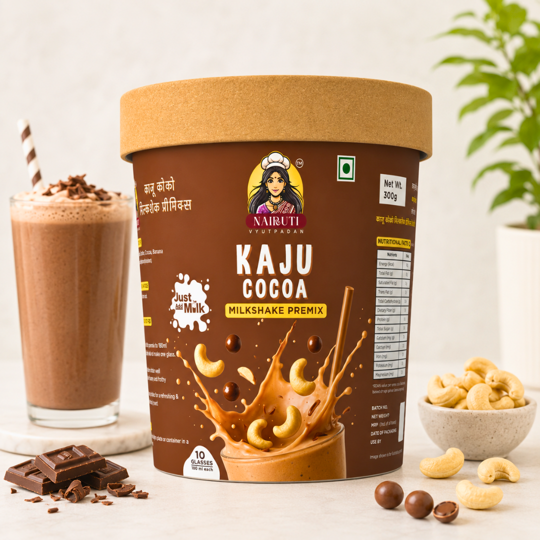 Kaju Cocoa Milkshake Premix | Creamy Cashew Chocolate Milkshake Mix