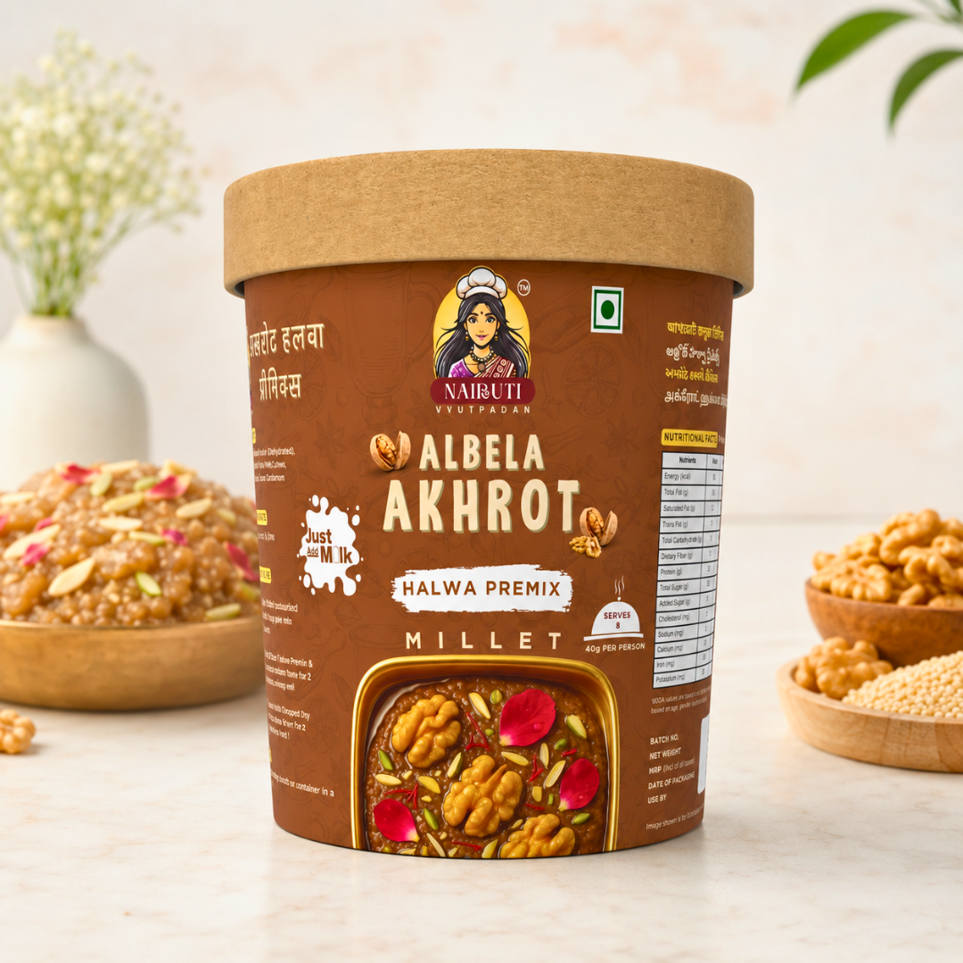 Akhrot Millet Halwa Premix | Walnut Halwa Ready in Minutes