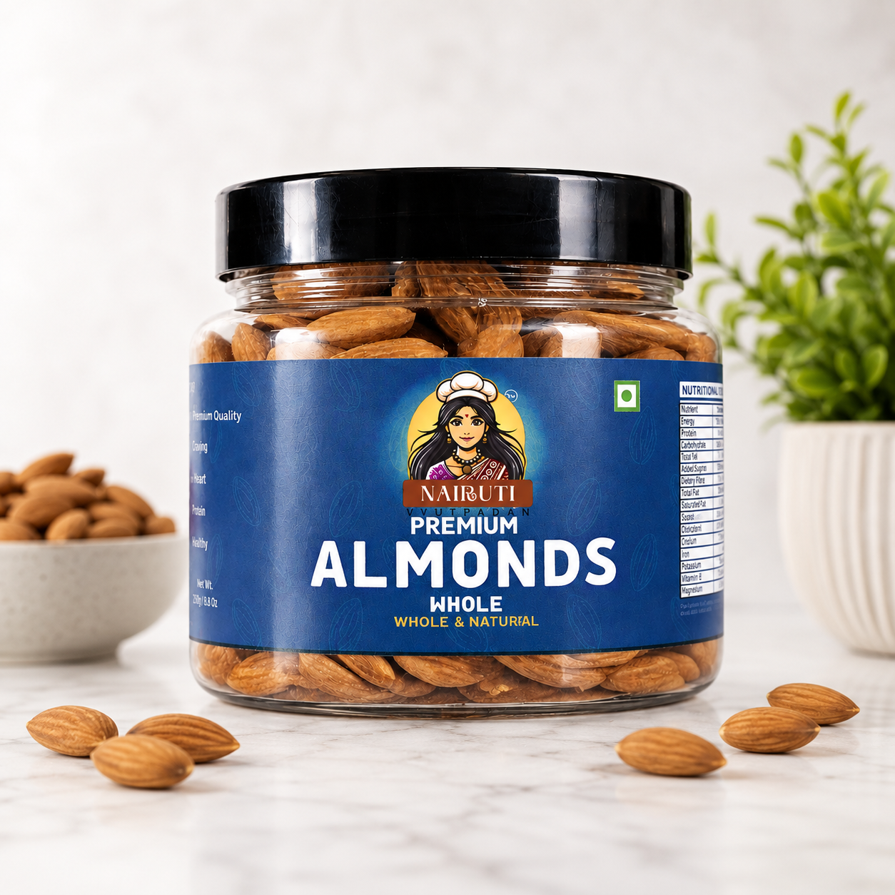 Premium Almonds 500g | Whole Crunchy Badam