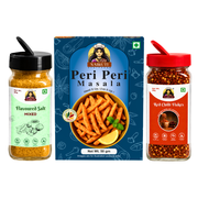Pizza Night Combo | Mixed Flavour Salt, Peri Peri Masala & Red Chilli Flakes Sprinkle | 80g+50g+30g