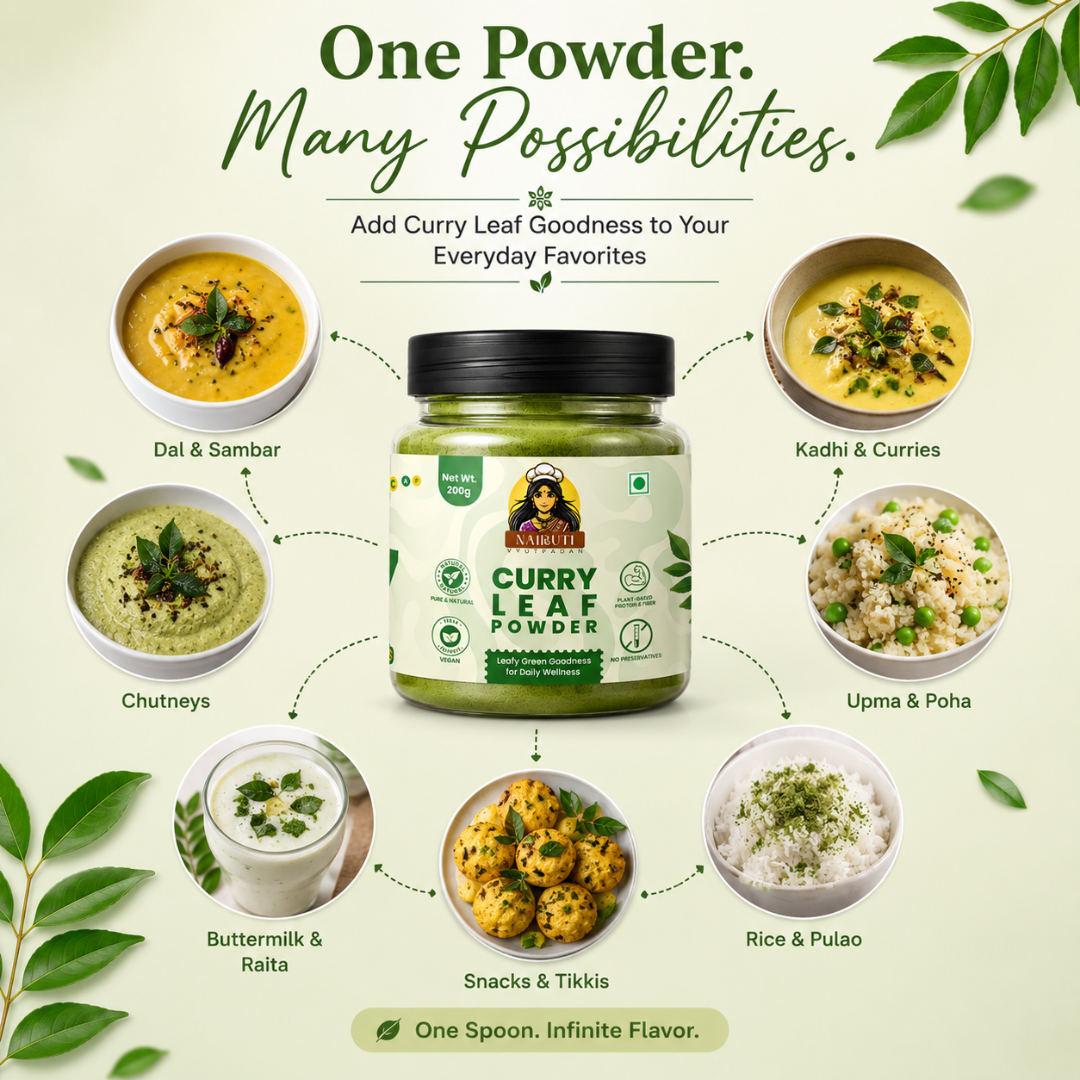 Pure Curry Leaf Powder | Natural Curry Patta Powder for Daily Use