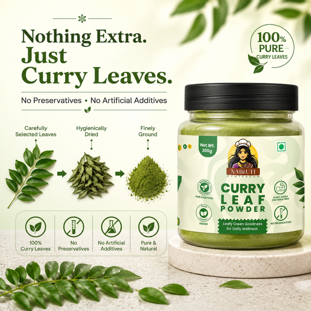 Pure Curry Leaf Powder | Natural Curry Patta Powder for Daily Use