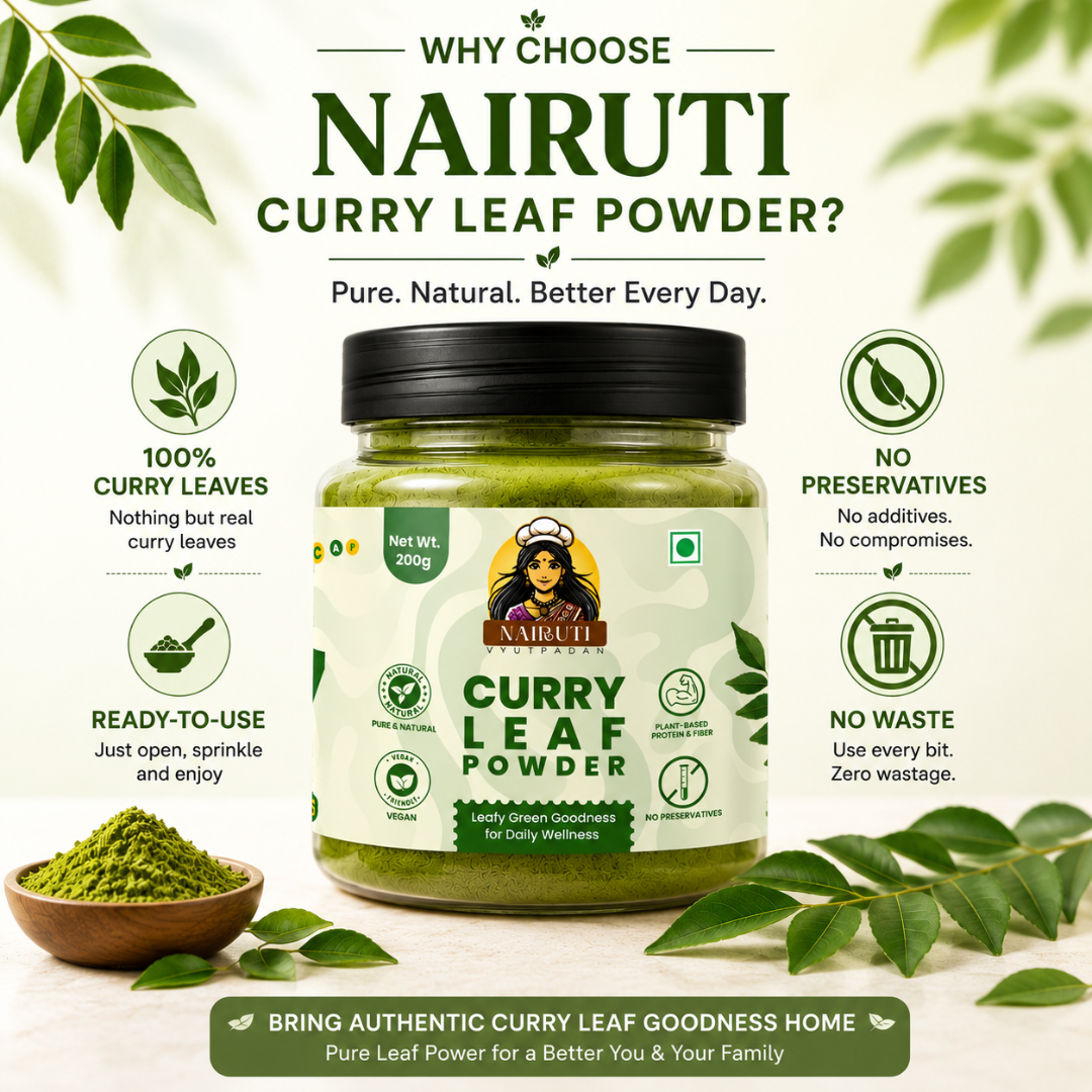 Pure Curry Leaf Powder | Natural Curry Patta Powder for Daily Use