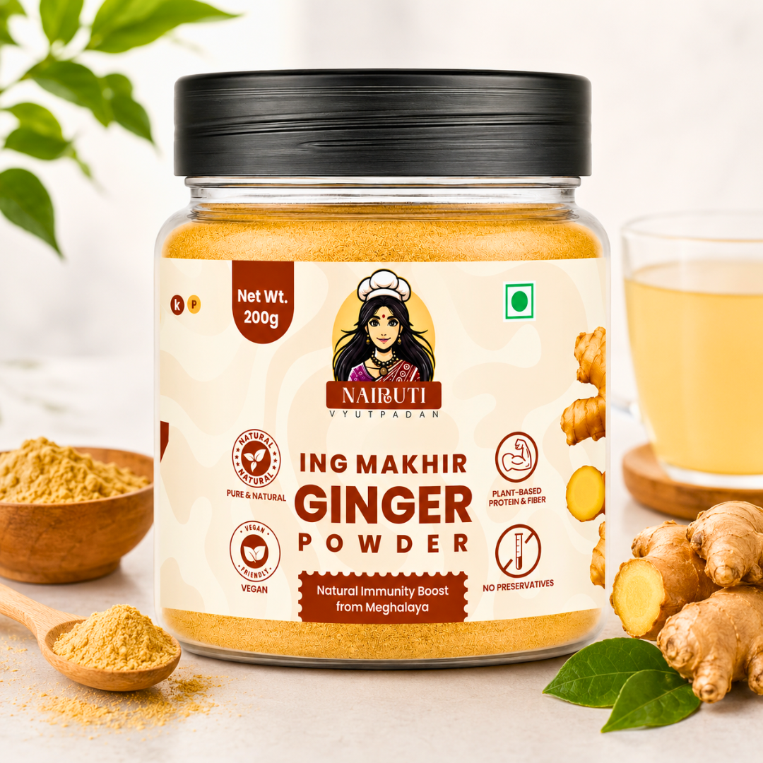Ing Makhir Ginger Powder | Meghalaya Dry Ginger (Sonth) for Tea, Kadha & Cooking