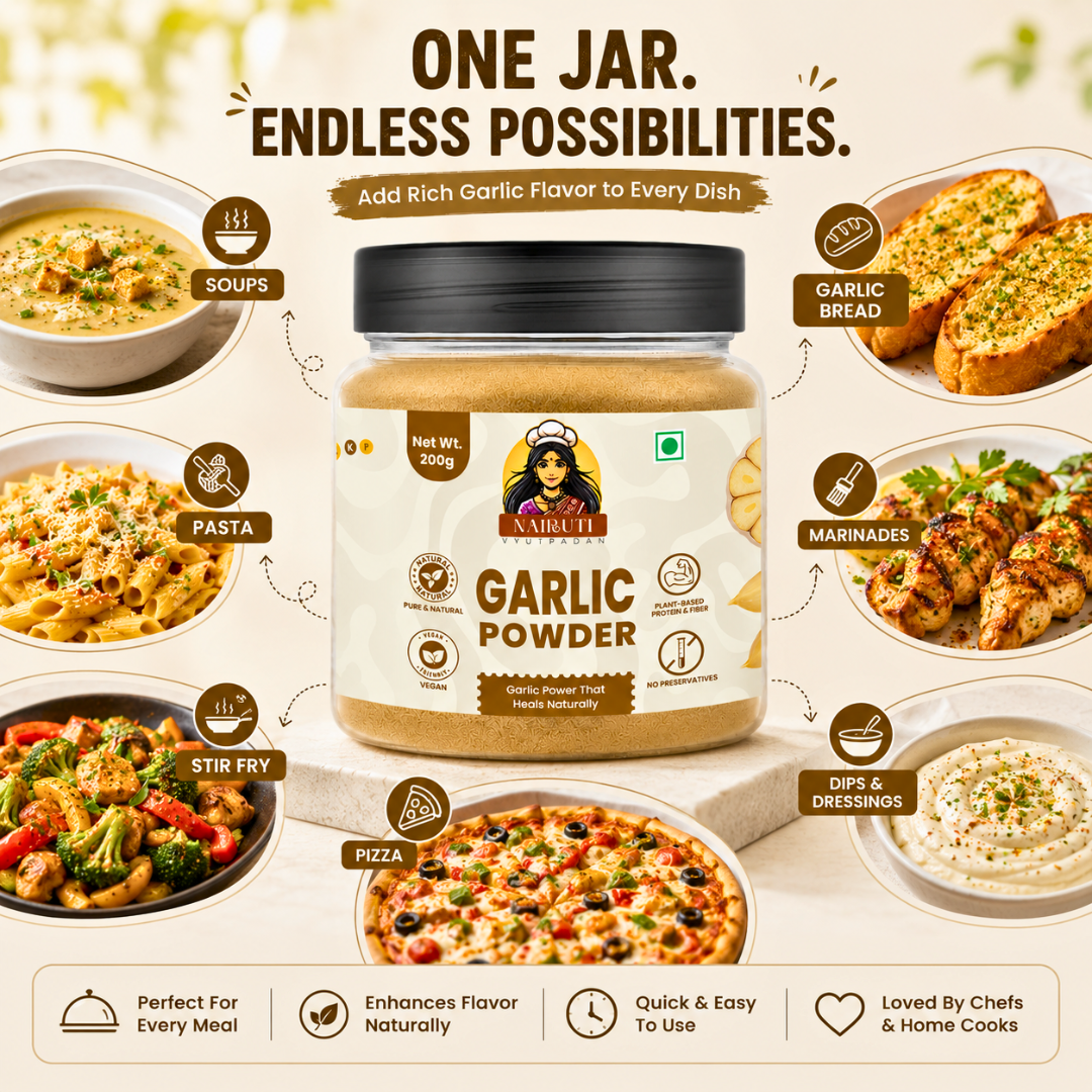 Pure Garlic Powder | Sun-Dried Garlic Seasoning for Everyday Cooking