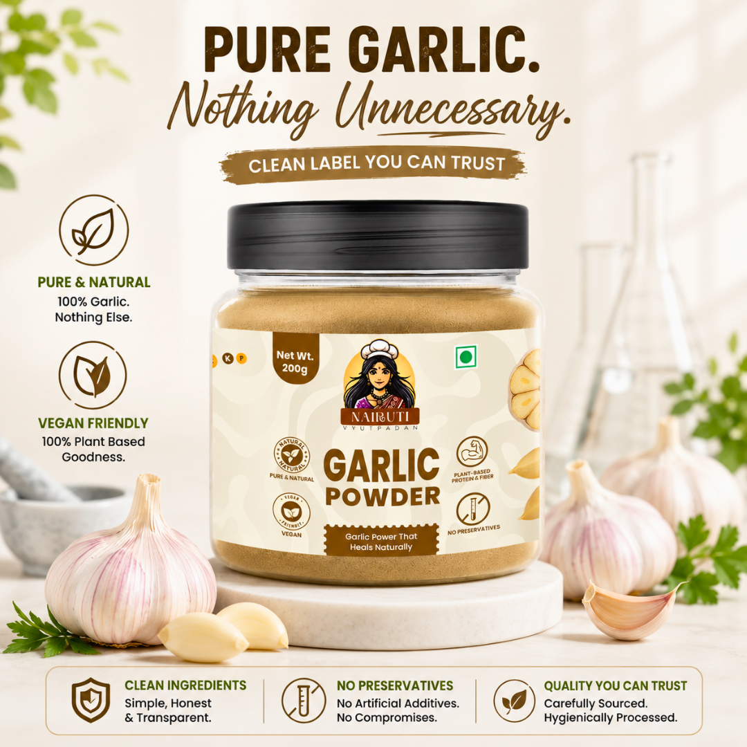 Pure Garlic Powder | Sun-Dried Garlic Seasoning for Everyday Cooking