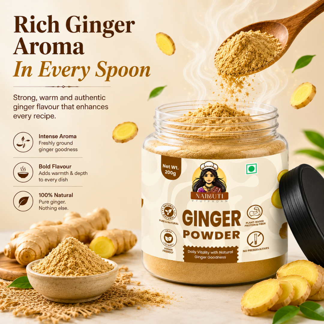 Premium Ginger Powder | Pure Saunth for Tea, Cooking & Wellness