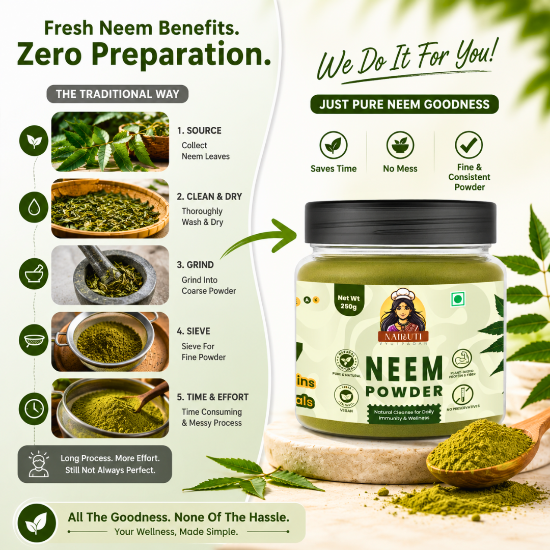 Pure Neem Powder | Natural Herbal Powder for Skin, Hair & Wellness