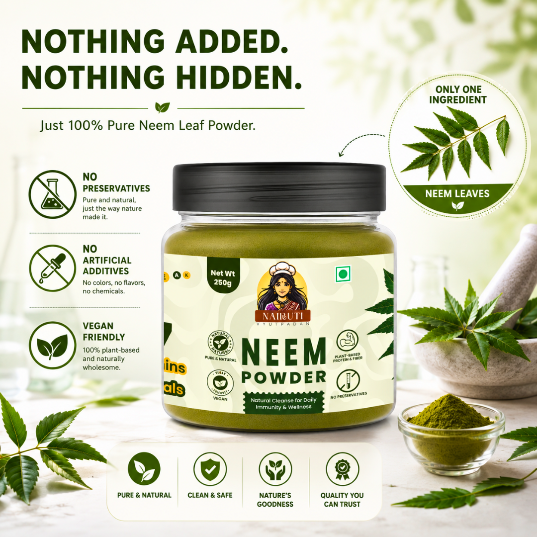 Pure Neem Powder | Natural Herbal Powder for Skin, Hair & Wellness
