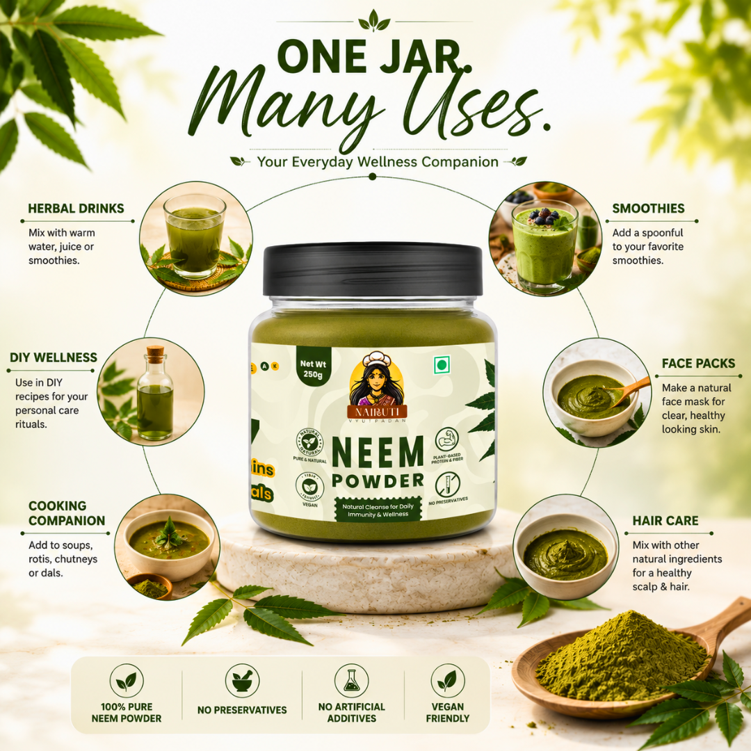 Pure Neem Powder | Natural Herbal Powder for Skin, Hair & Wellness