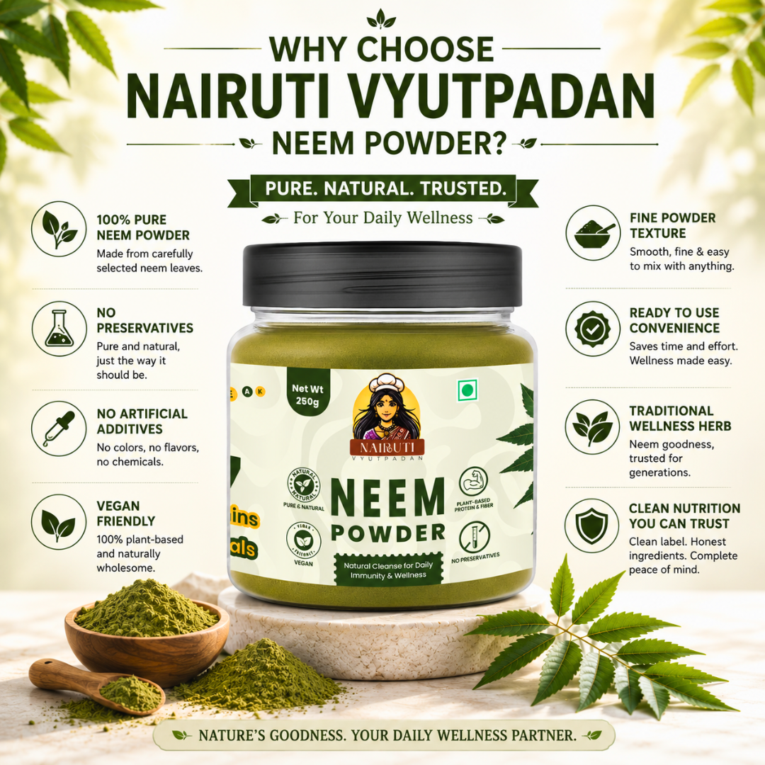 Pure Neem Powder | Natural Herbal Powder for Skin, Hair & Wellness