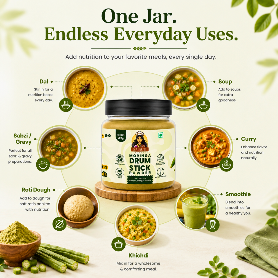 Moringa Drumstick Powder | Natural Plant Based Nutrition Superfood