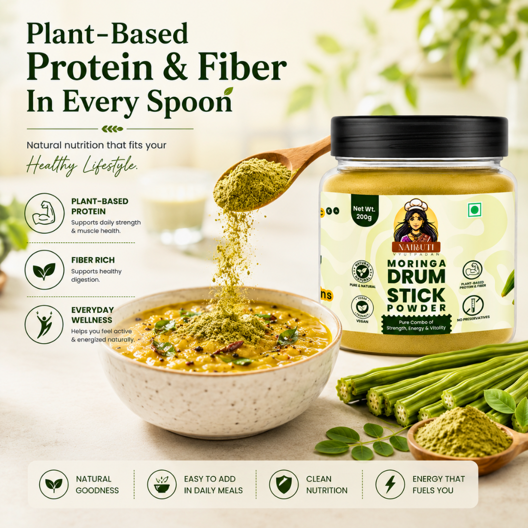 Moringa Drumstick Powder | Natural Plant Based Nutrition Superfood