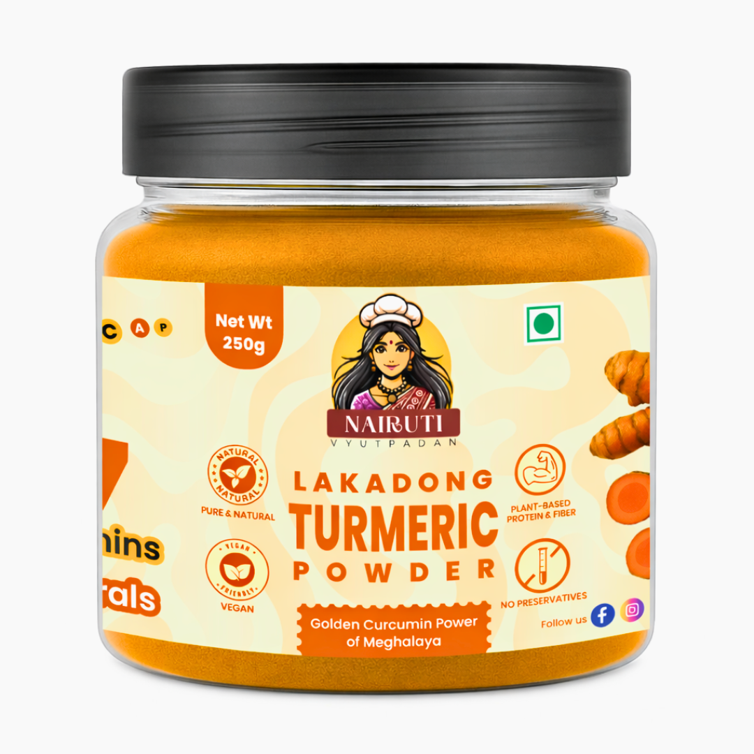 Lakadong Turmeric Powder | 7%+ Curcumin | Pure Natural Haldi Powder