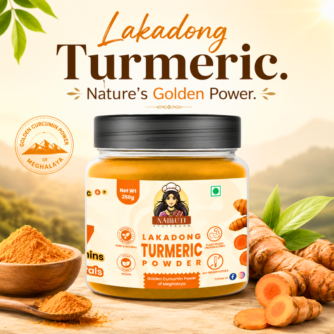 Lakadong Turmeric Powder | 7%+ Curcumin | Pure Natural Haldi Powder