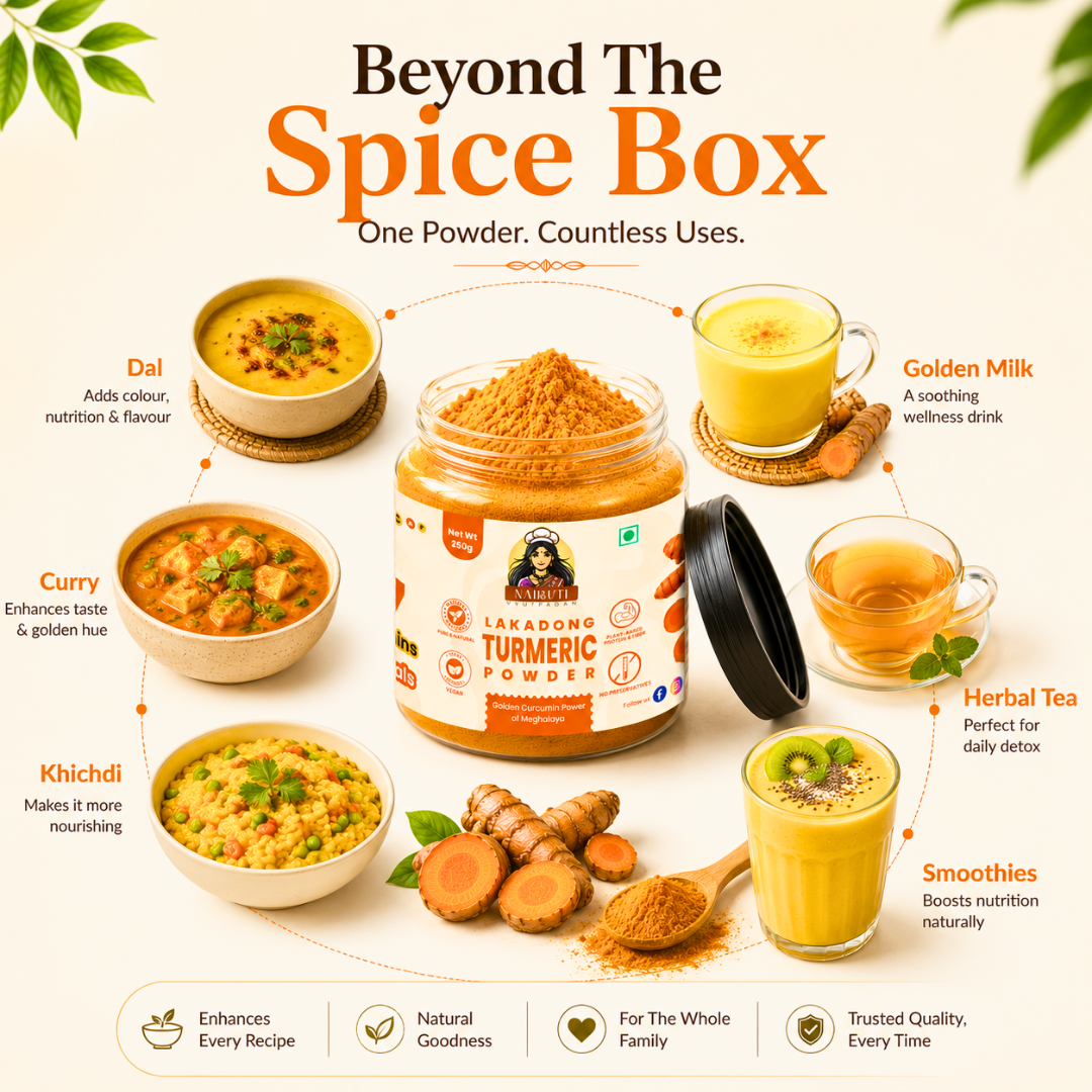 Lakadong Turmeric Powder | 7%+ Curcumin | Pure Natural Haldi Powder