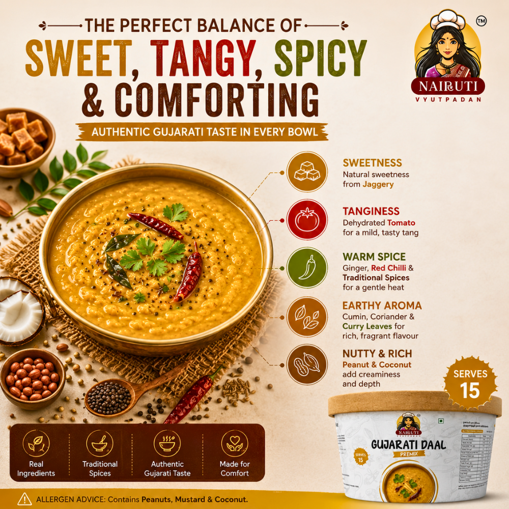 Gujarati Daal Premix | Authentic Sweet & Spicy Dal Mix