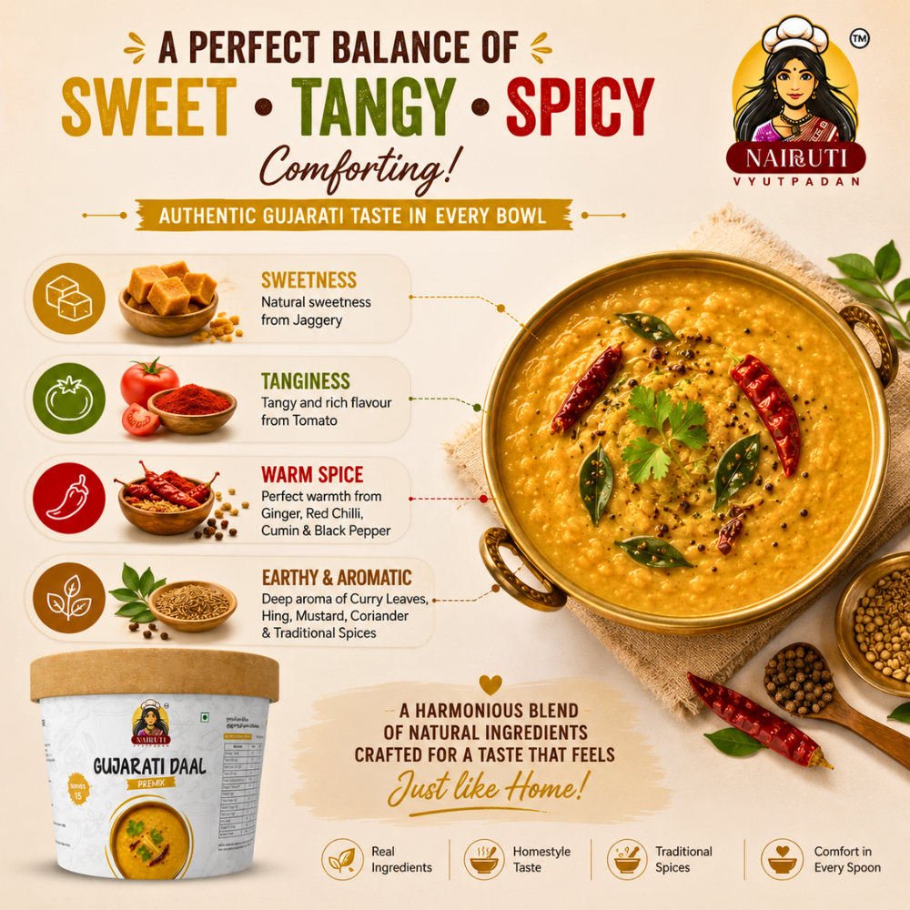 Gujarati Daal Premix | Authentic Sweet & Spicy Dal Mix