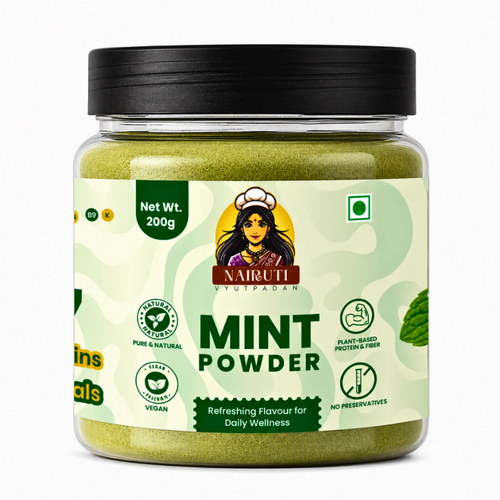 Mint Powder | Pure Dried Pudina Powder for Cooking, Drinks & Chutneys