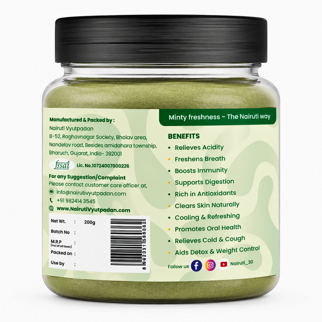 Mint Powder | Refreshing Pudina Powder for Chutney, Raita & Drinks
