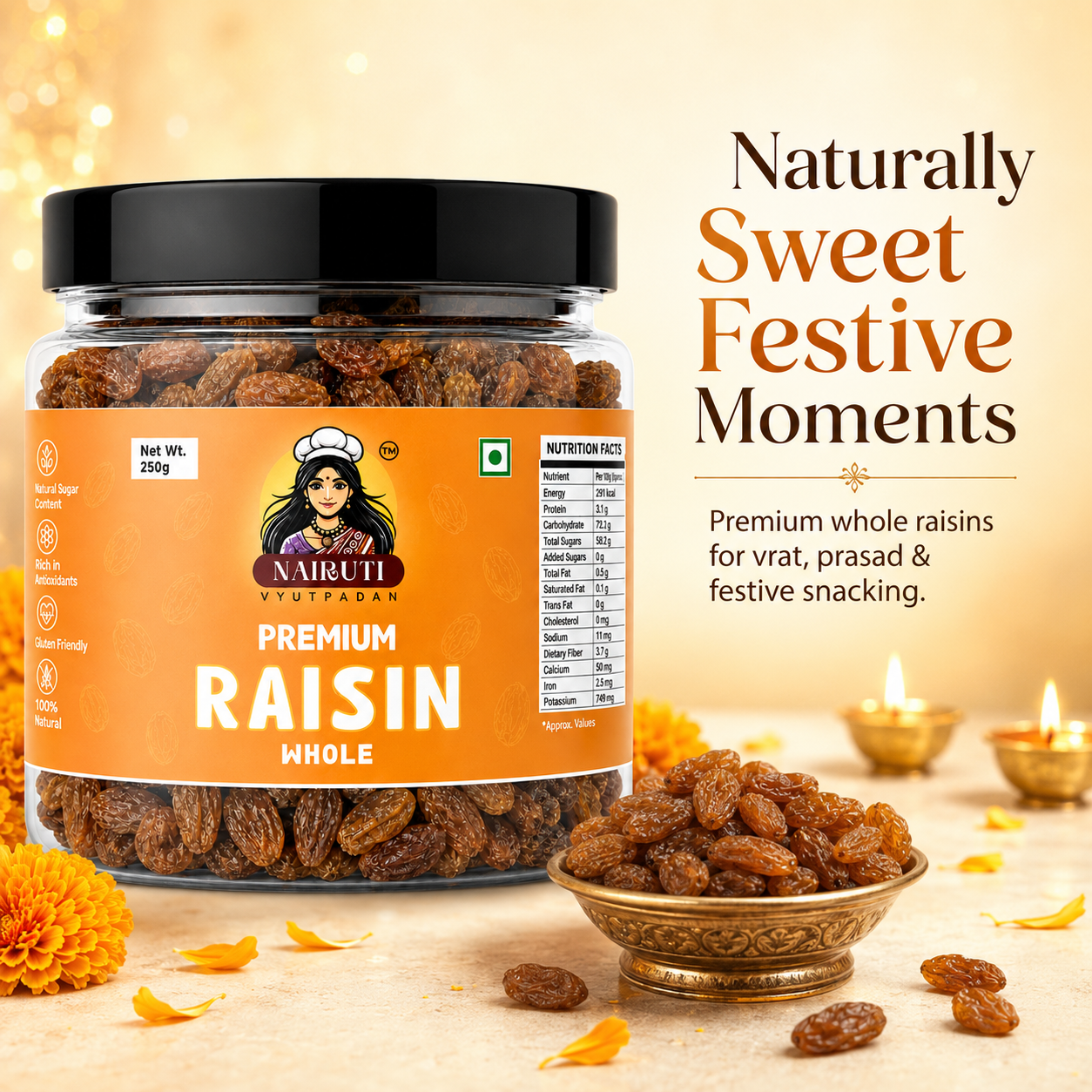 Premium Red Raisins 500g | Soft Lal Kishmish